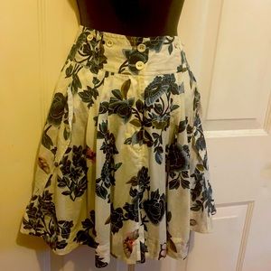 French connection skirt with flowers butterflies